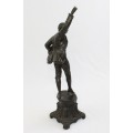 pereche de statuete Renaissance Revival. bronz patinat. Italia sec XIX